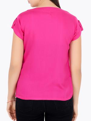 pink solid modal top - 15108057 - Standard Image - 3
