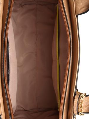 beige leatherette handbag - 15109104 - Standard Image - 3