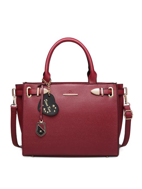 maroon leatherette handbag - 15109105 - Standard Image - 1