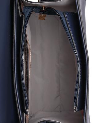 blue leatherette regular handbag - 15109143 - Standard Image - 3