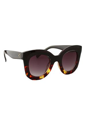Big Size Round Cateye Frame Women Sunglasses With Case- UV400 - 15110864 - Standard Image - 3
