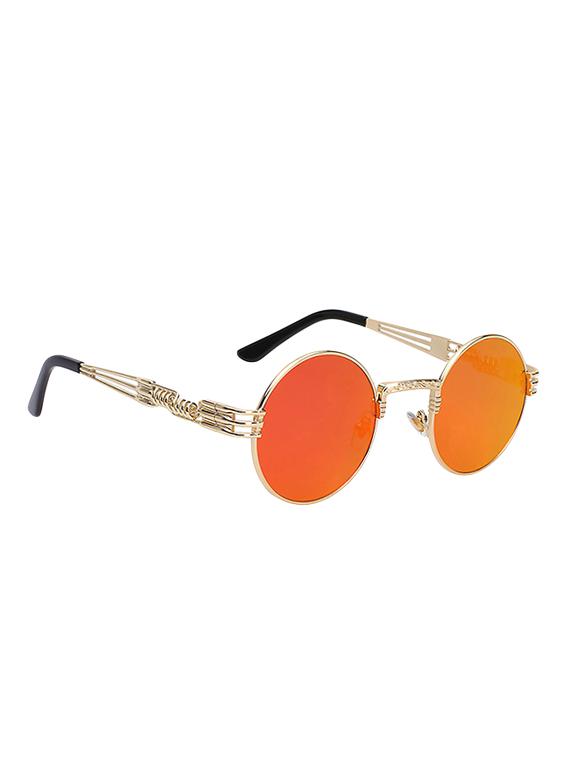 Round Vintage SteamPunk Sun-Glasses for Women Men Latest Stylish - 15110885 - Zoom Image - 3