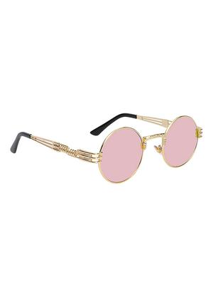 Round Vintage SteamPunk Sun-Glasses for Women Men Latest Stylish - 15110886 - Standard Image - 3