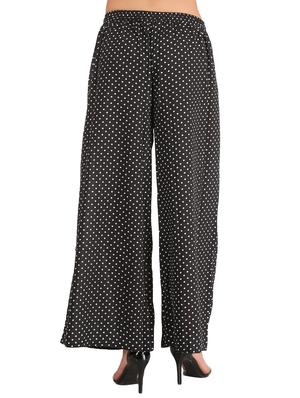 black polka dot flared palazzo - 15111068 - Standard Image - 3
