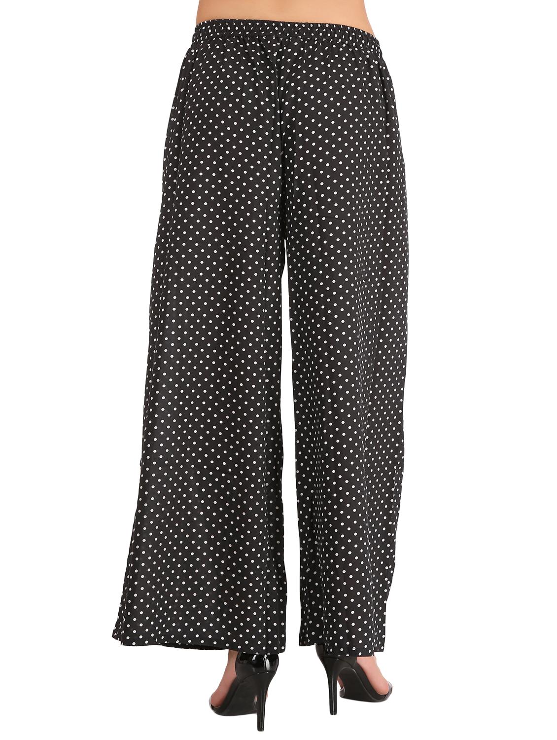 black polka dot flared palazzo - 15111068 - Zoom Image - 3