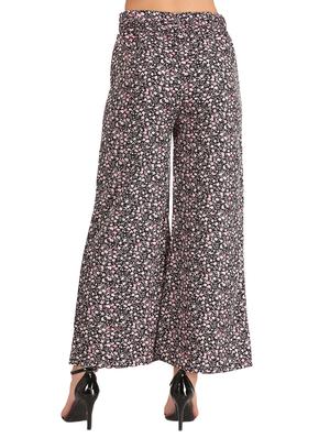 black cotton straight palazzo - 15111310 - Standard Image - 3