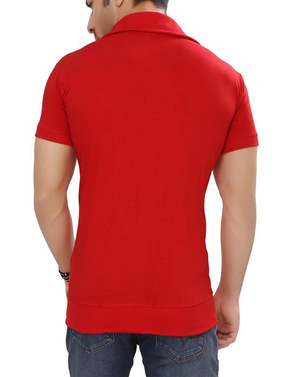 red cotton t-shirt - 15111364 - Zoom Image - 3