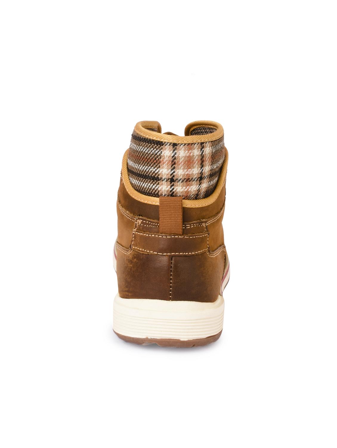 brown leatherette high ankle boot - 15112195 - Zoom Image - 3