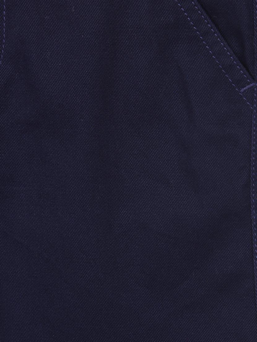 navy blue cotton shorts - 15112417 - Zoom Image - 3