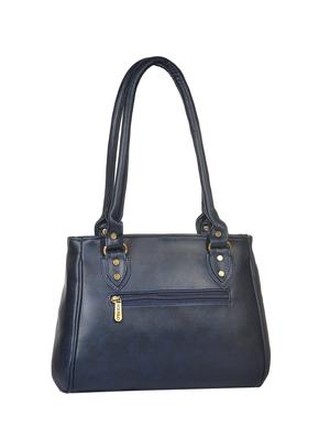 blue leatherette (pu) combo handbag - 15112725 - Standard Image - 3