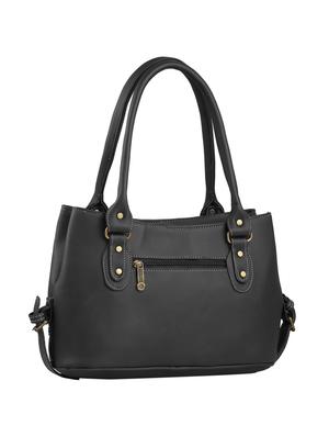 black leatherette (pu) combo handbag - 15112755 - Standard Image - 3