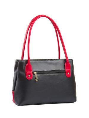 black leatherette (pu) combo handbag - 15112760 - Standard Image - 3