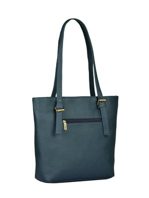 blue leatherette (pu) combo handbag - 15112808 - Standard Image - 3