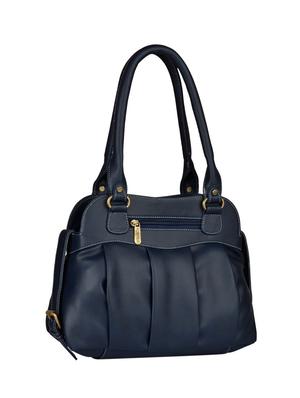 blue leatherette (pu) combo handbag - 15112821 - Standard Image - 3