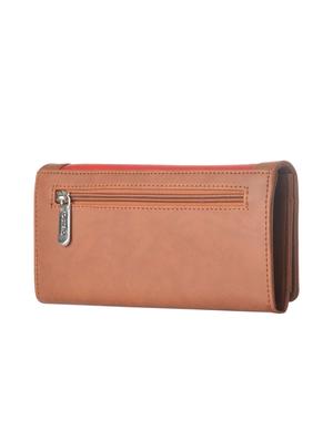 tan leatherette (pu) combo handbag - 15112862 - Standard Image - 6