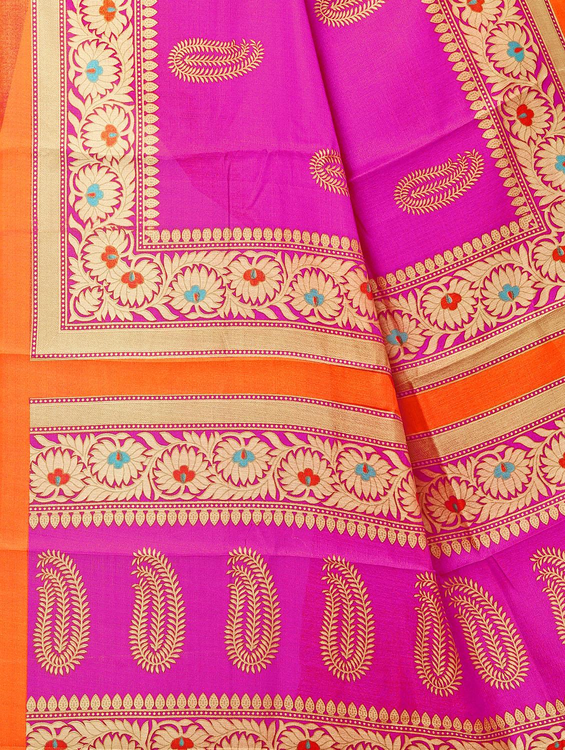 pink art silk bhagalpuri saree with blouse - 15112895 - Zoom Image - 3