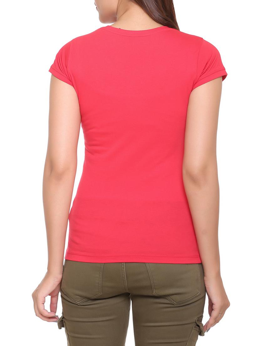 red printed cotton tee - 15113467 - Zoom Image - 3