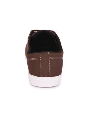 brown canvas laceup sneakers - 15113744 - Standard Image - 3