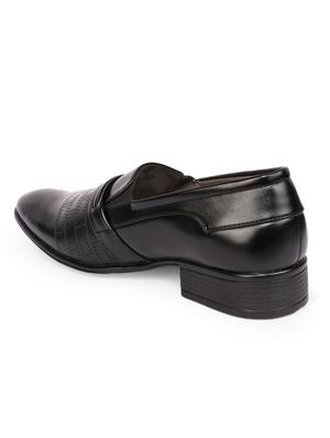 black leatherette formal slip on - 15113764 - Standard Image - 3