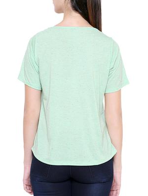 solid green short sleeved tee - 15113824 - Standard Image - 3