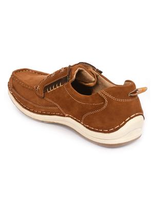 brown leatherette lace up sneaker - 15113857 - Standard Image - 3