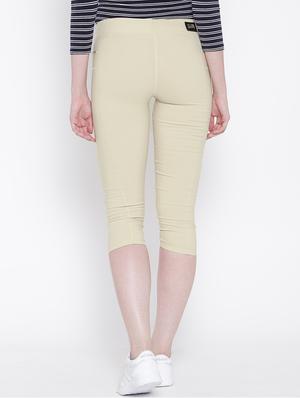solid beige cotton capri - 15114479 - Standard Image - 3