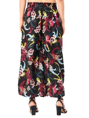 black floral crepe palazzo - 15114874 - Standard Image - 3