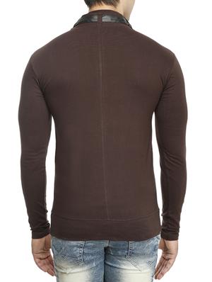 brown cotton t-shirt - 15115269 - Standard Image - 3