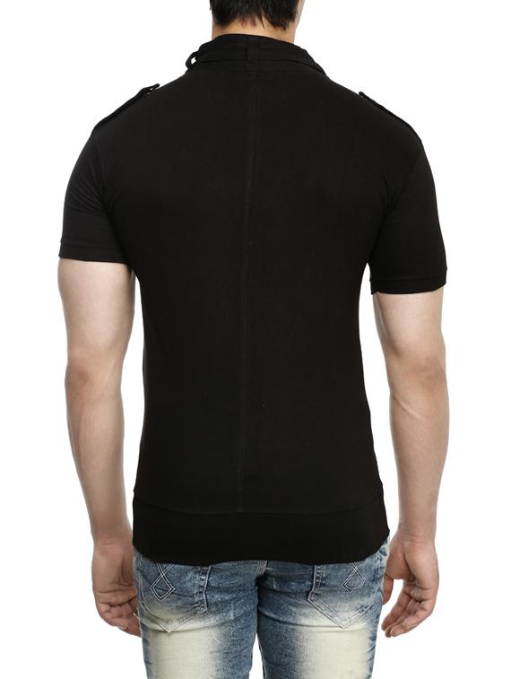 black cotton t-shirt - 15115301 - Zoom Image - 3