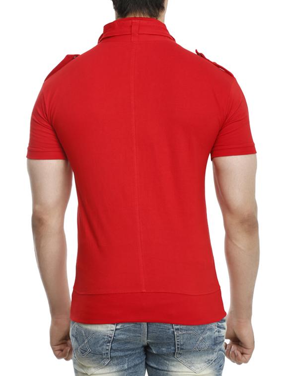 red cotton t-shirt - 15115303 - Zoom Image - 3