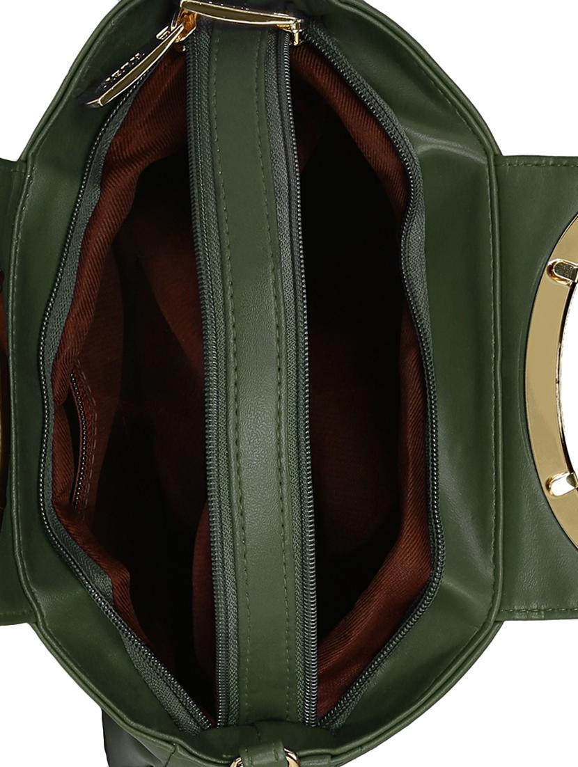 green leatherette regular sling bag - 15116755 - Zoom Image - 3