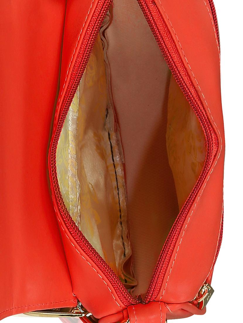 red leatherette regular sling bag - 15116769 - Zoom Image - 3