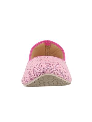 pink fabric slip on jutis & mojaris - 15116778 - Standard Image - 3