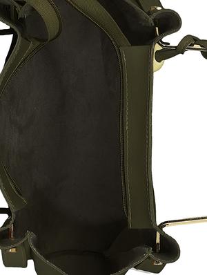 green leatherette regular tote - 15117129 - Standard Image - 3