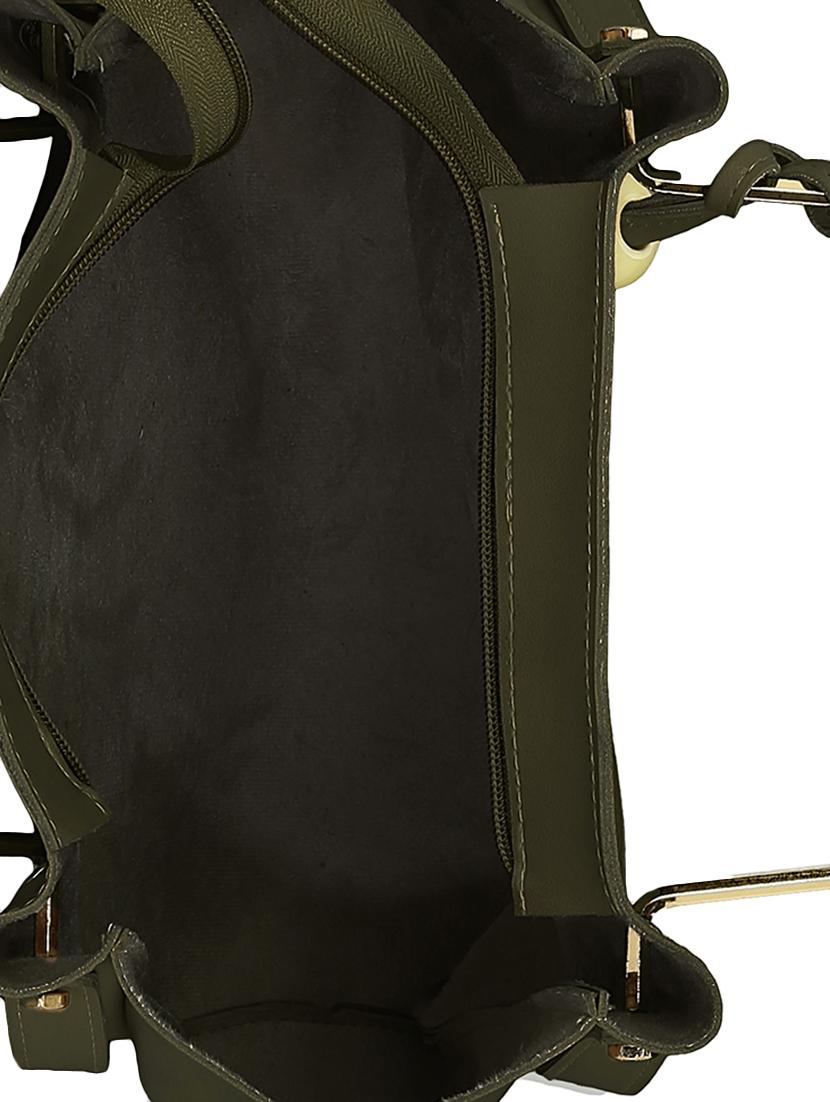 green leatherette regular tote - 15117129 - Zoom Image - 3