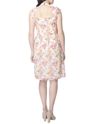 white floral a-line dress - 15117137 - Standard Image - 3