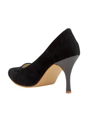 black suede slip on pumps - 15117303 - Standard Image - 3