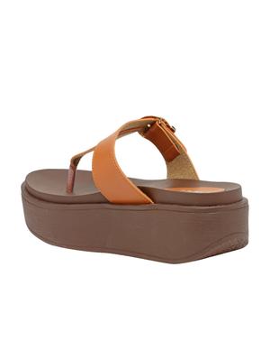 tan t-strap wedge - 15117429 - Standard Image - 3