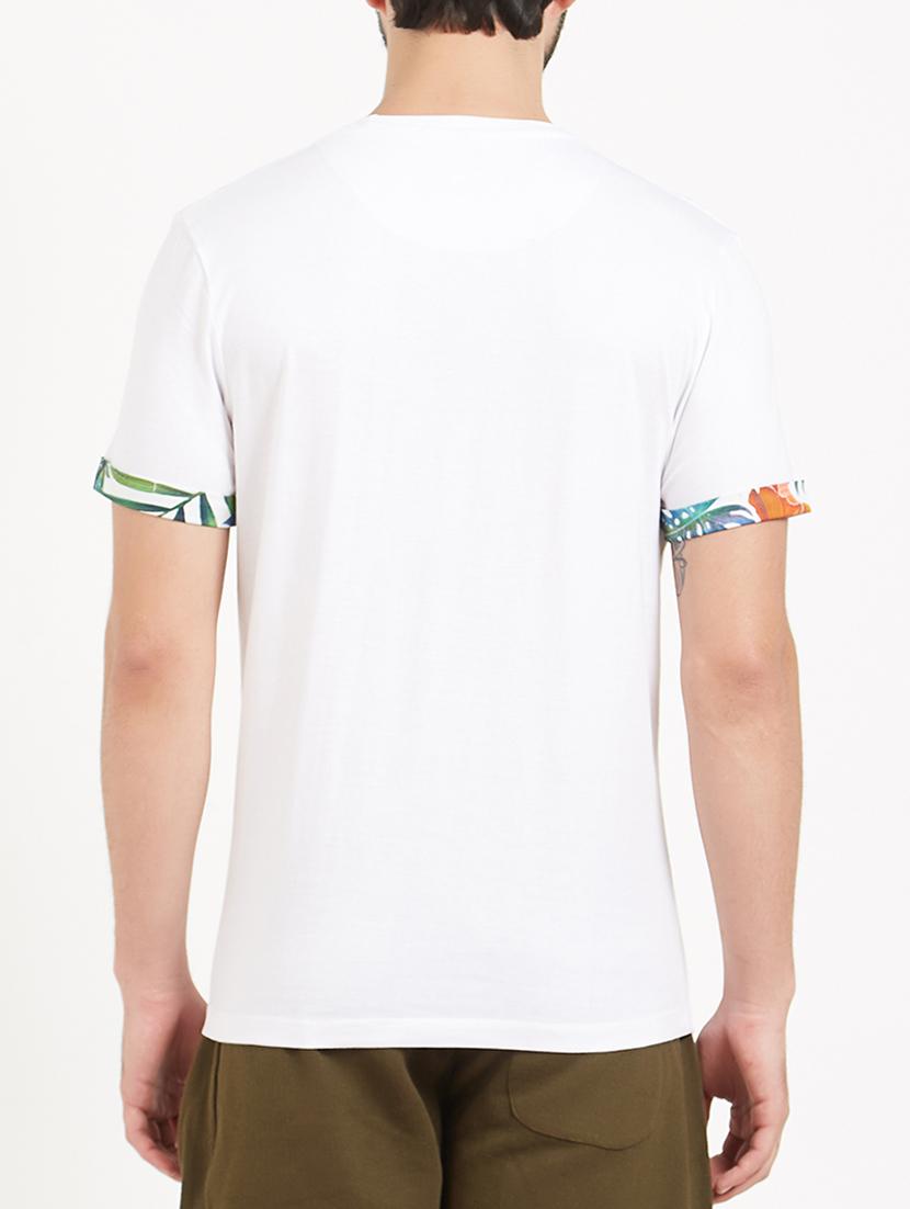 white cotton pocket t-shirt - 15118089 - Zoom Image - 3
