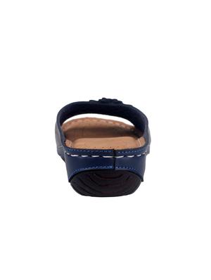 blue faux leather slippers - 15118170 - Standard Image - 3