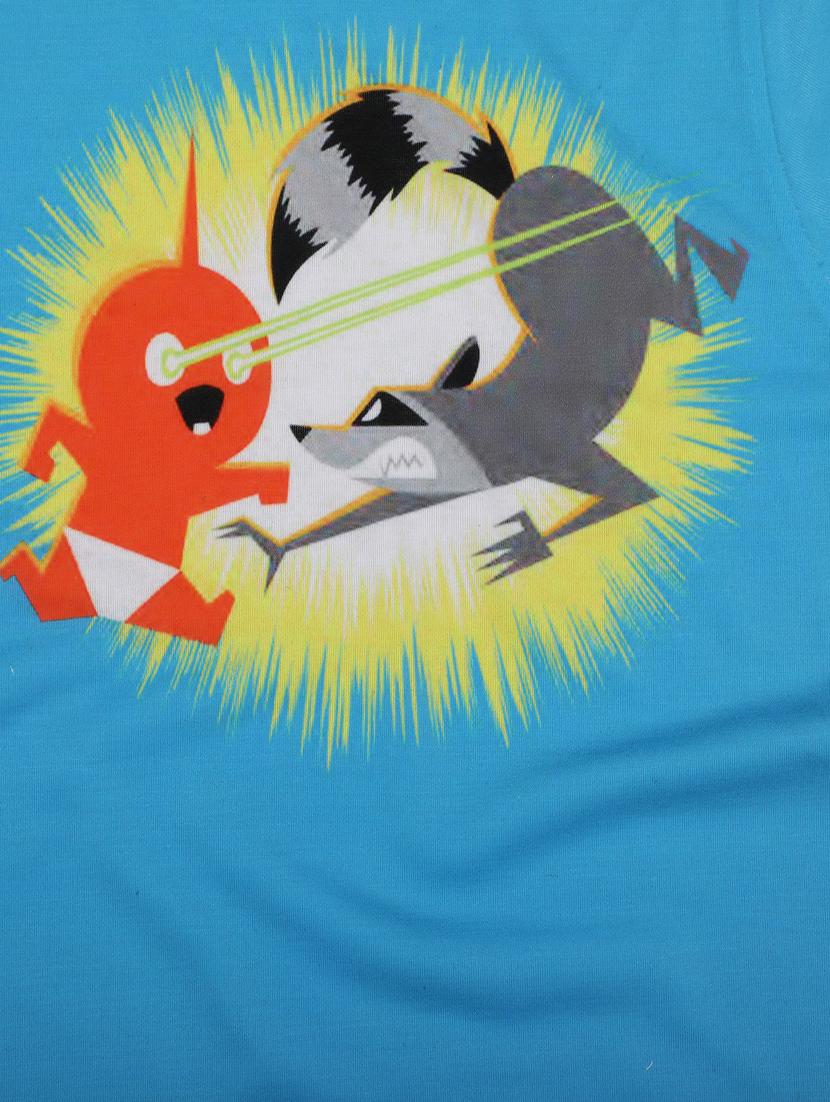 blue polyester tshirt - 15118195 - Zoom Image - 3