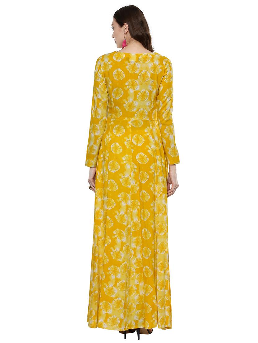 Shibori print anarkali kurta - 15118297 - Zoom Image - 3