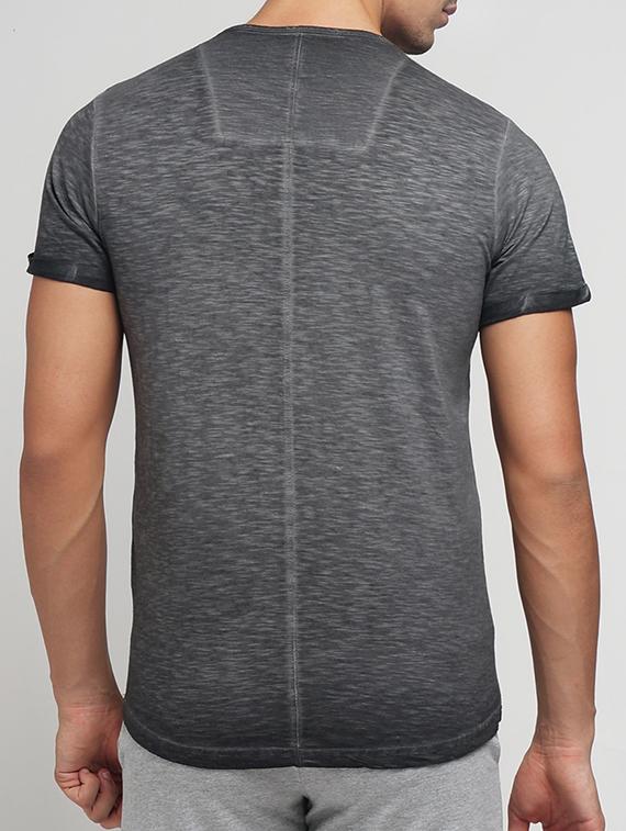grey cotton washed tshirt - 15118485 - Zoom Image - 3