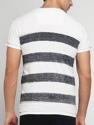 white cotton striped t-shirt - 15118490 - Standard Image - 3