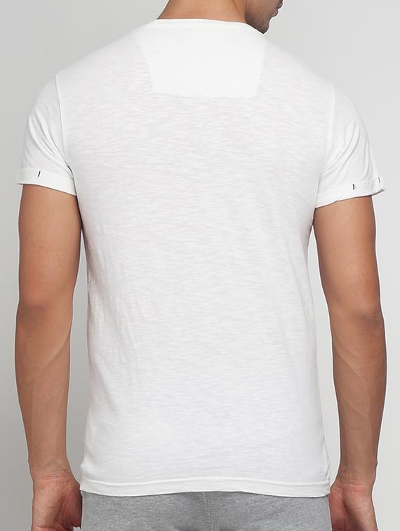 white cotton pocket t-shirt - 15118499 - Zoom Image - 3