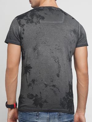 grey cotton all over print t-shirt - 15118505 - Standard Image - 3