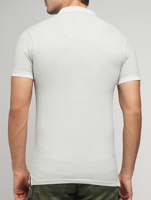 white cotton polo t-shirt - 15118521 - Standard Image - 3