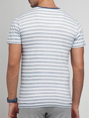 blue cotton striped t-shirt - 15118525 - Standard Image - 3