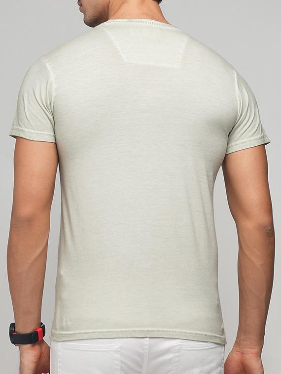grey cotton chest print t-shirt - 15118531 - Zoom Image - 3