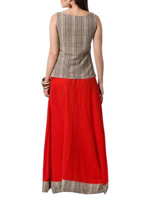 Tassel printed hemline flared skirt - 15118969 - Standard Image - 3